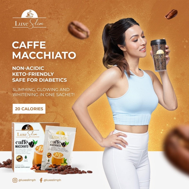 Luxe Slim Coffee /Beauty Juice by Anna Magkawas , Macchiato , Turmerico, Cucumber, Four Season