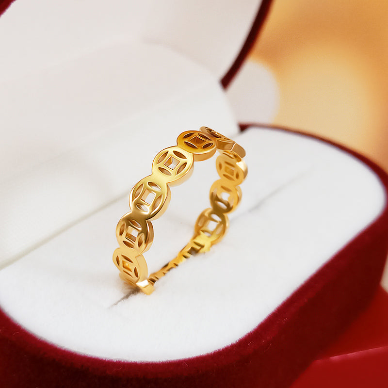 LUCKY CHARM MONEY CATCHER STAINLESS CHARM RING