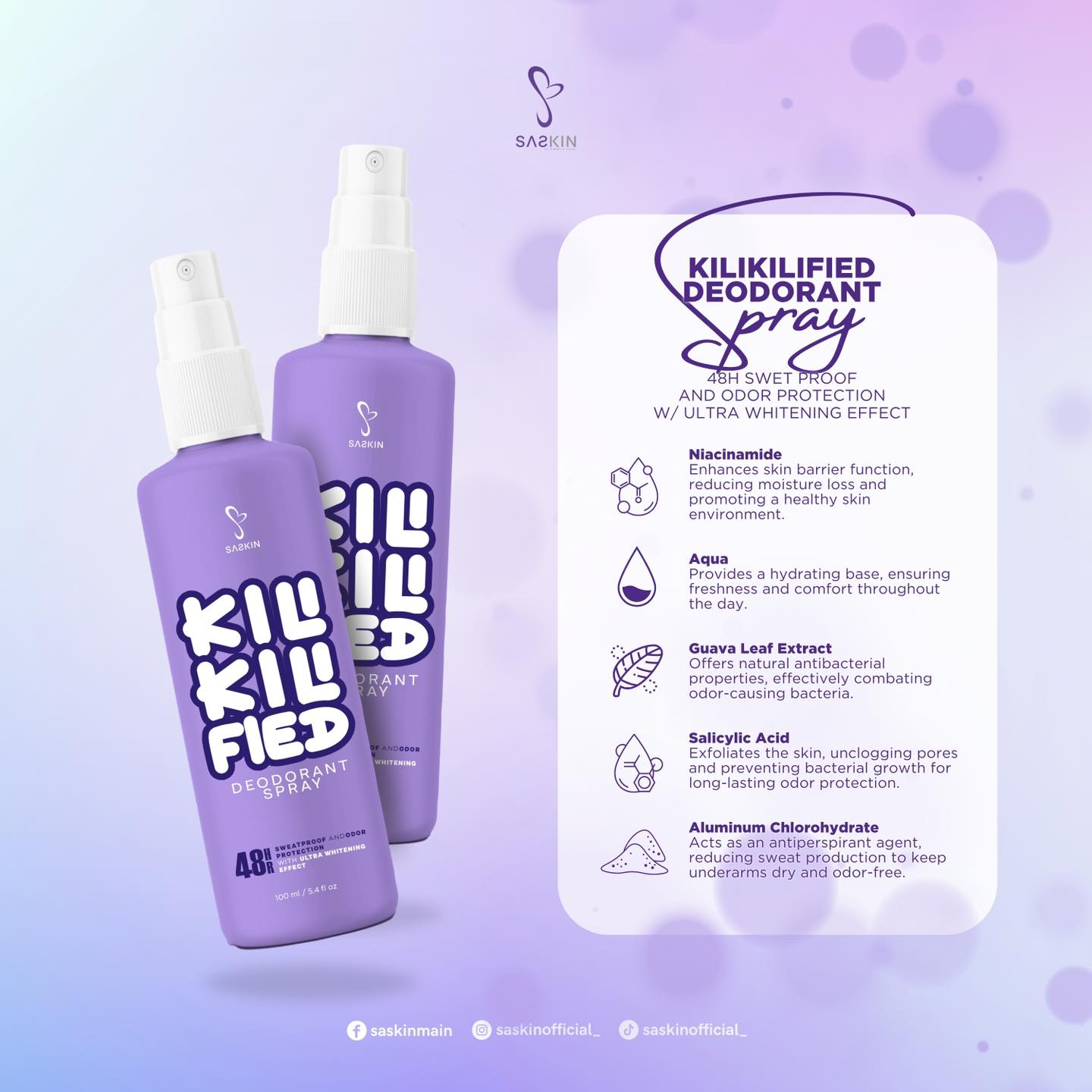 KILI-KILI FIED Deodorant Spray By Sachzna