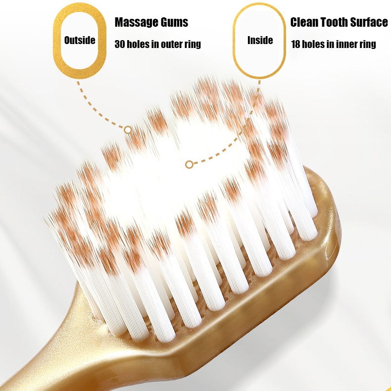 6pcs Toothbrushes Premium Soft Bristles Wide Head Home Travel Genuine Daily Use Adult