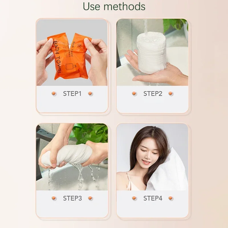 Compressed Bath Towel Skin-Friendly Disposable Thickened Large Bath Towels For Travel