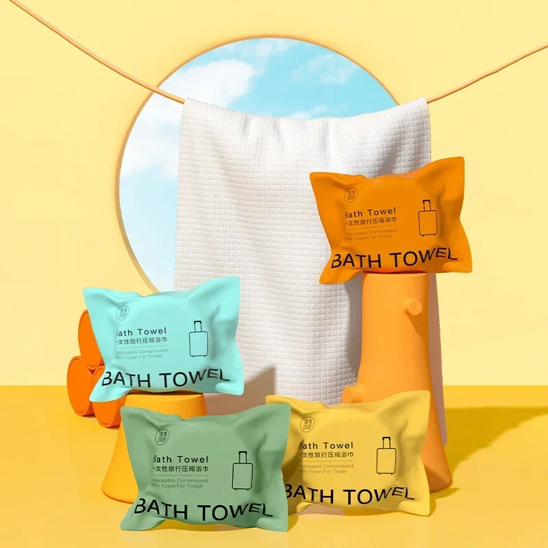 Compressed Bath Towel Skin-Friendly Disposable Thickened Large Bath Towels For Travel