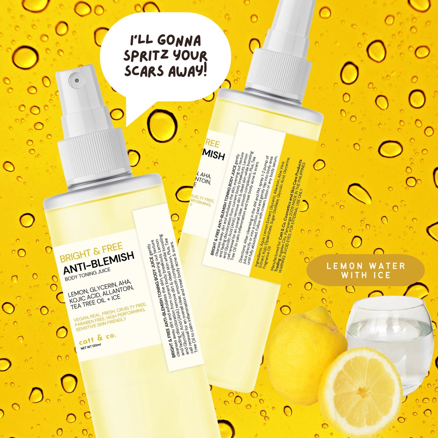 CATT & CO ANTI BLEMISH BODY TONING JUICE