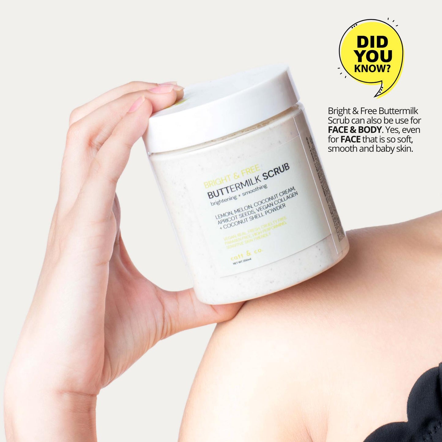 CATT & CO. BRIGHT & FREE BUTT-ERMILK SCRUB