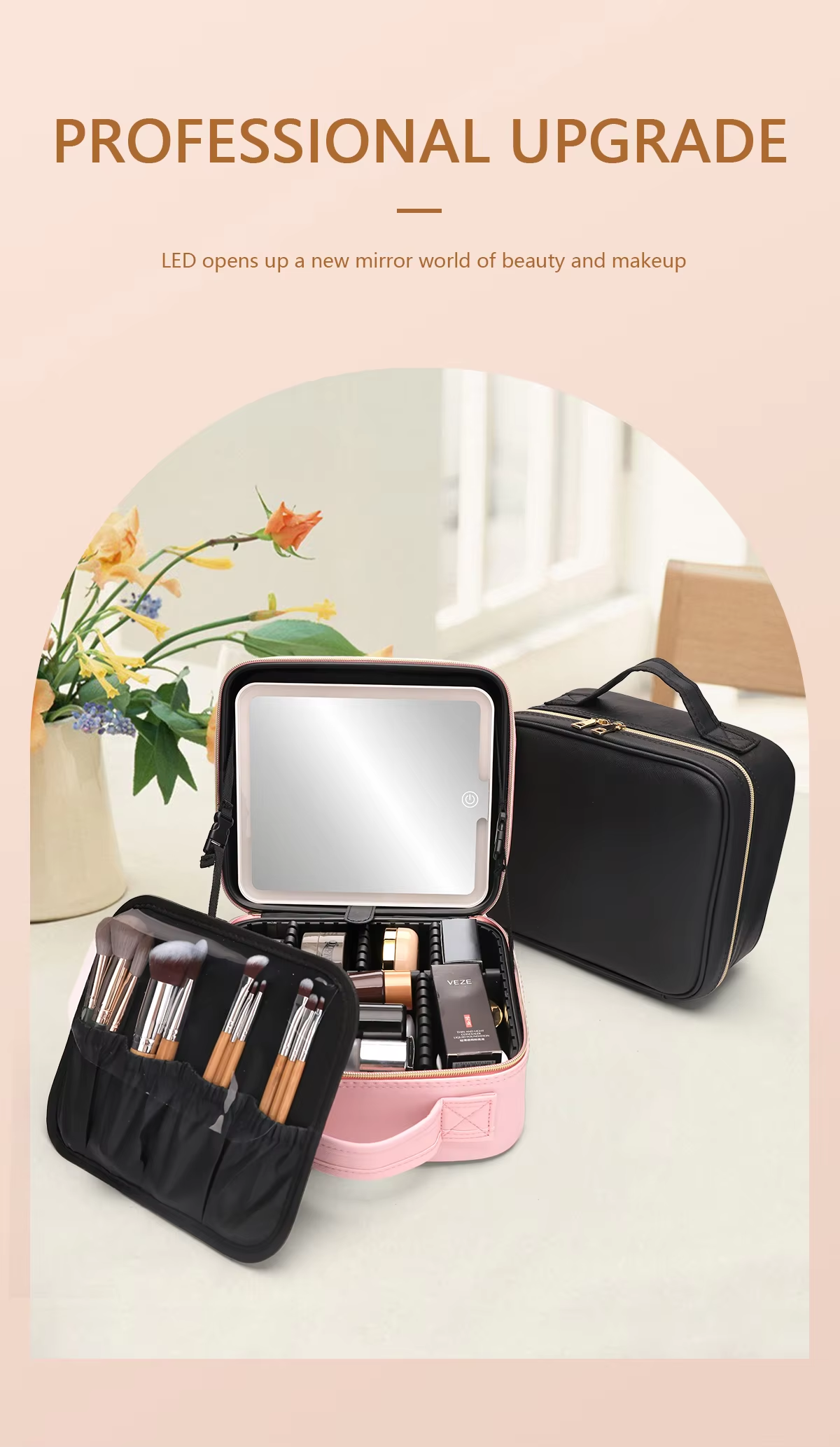 Premium Makeup Bag with LED Lights