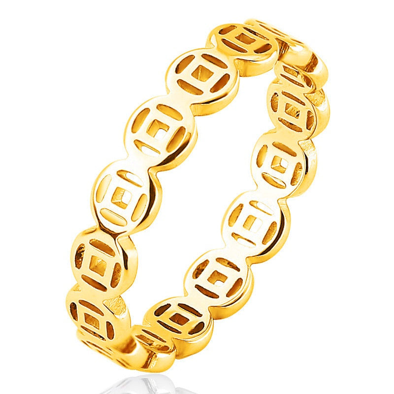 LUCKY CHARM MONEY CATCHER STAINLESS CHARM RING