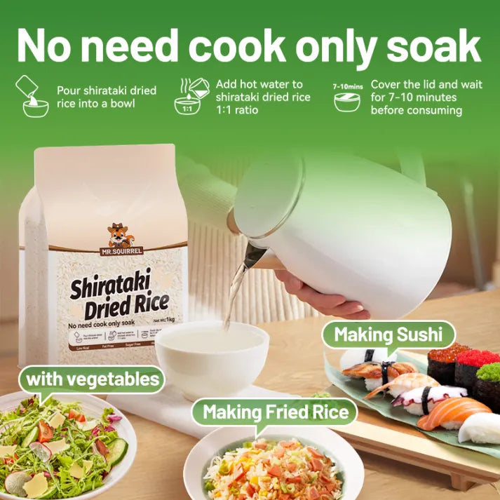 Mr. Squirrel® Dried Shirataki Rice - Large Pack
