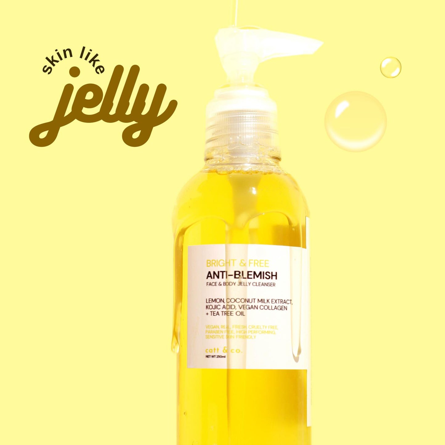 CATT & CO. ANTI BLEMISH FACE & BODY JELLY CLEANSER