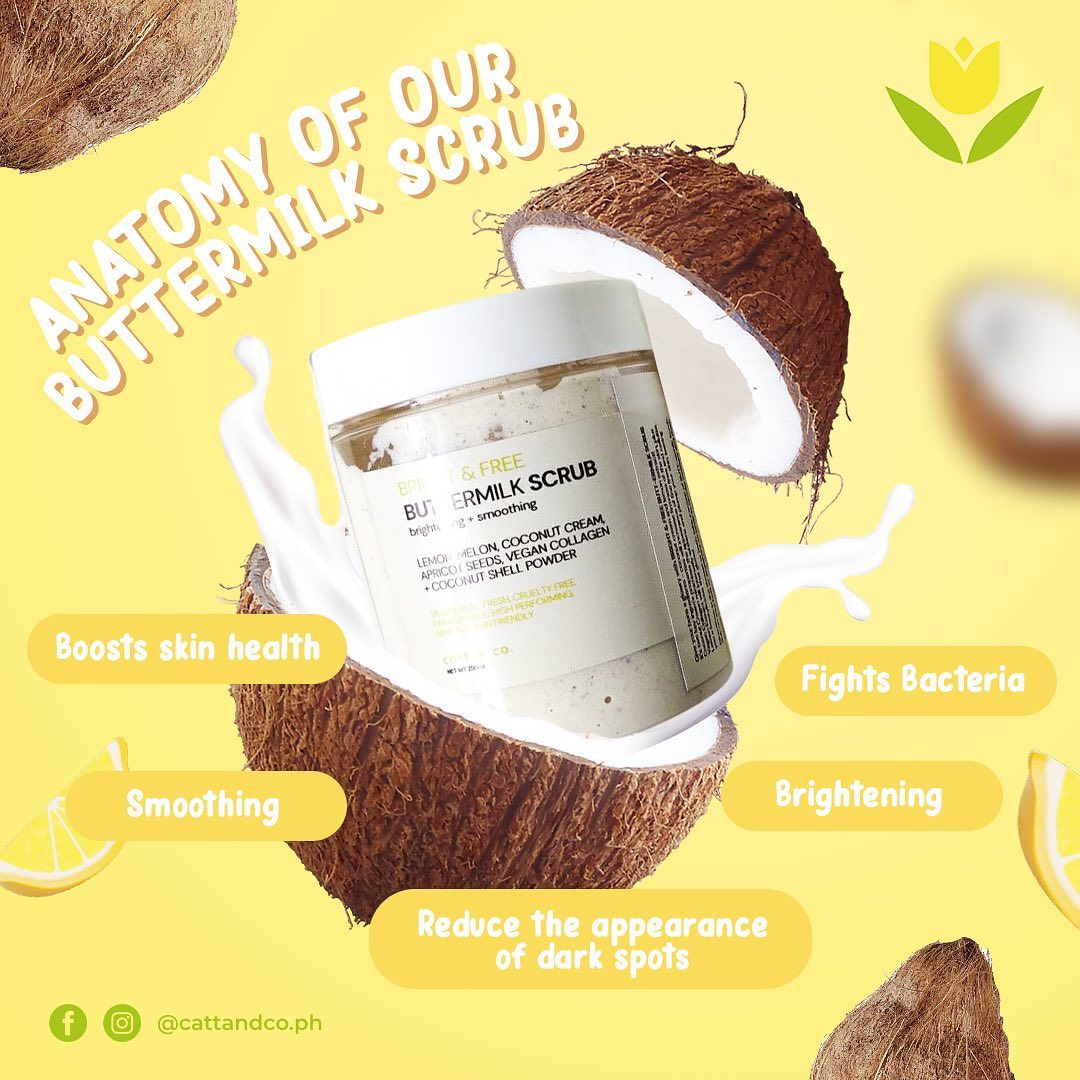 CATT & CO. BRIGHT & FREE BUTT-ERMILK SCRUB