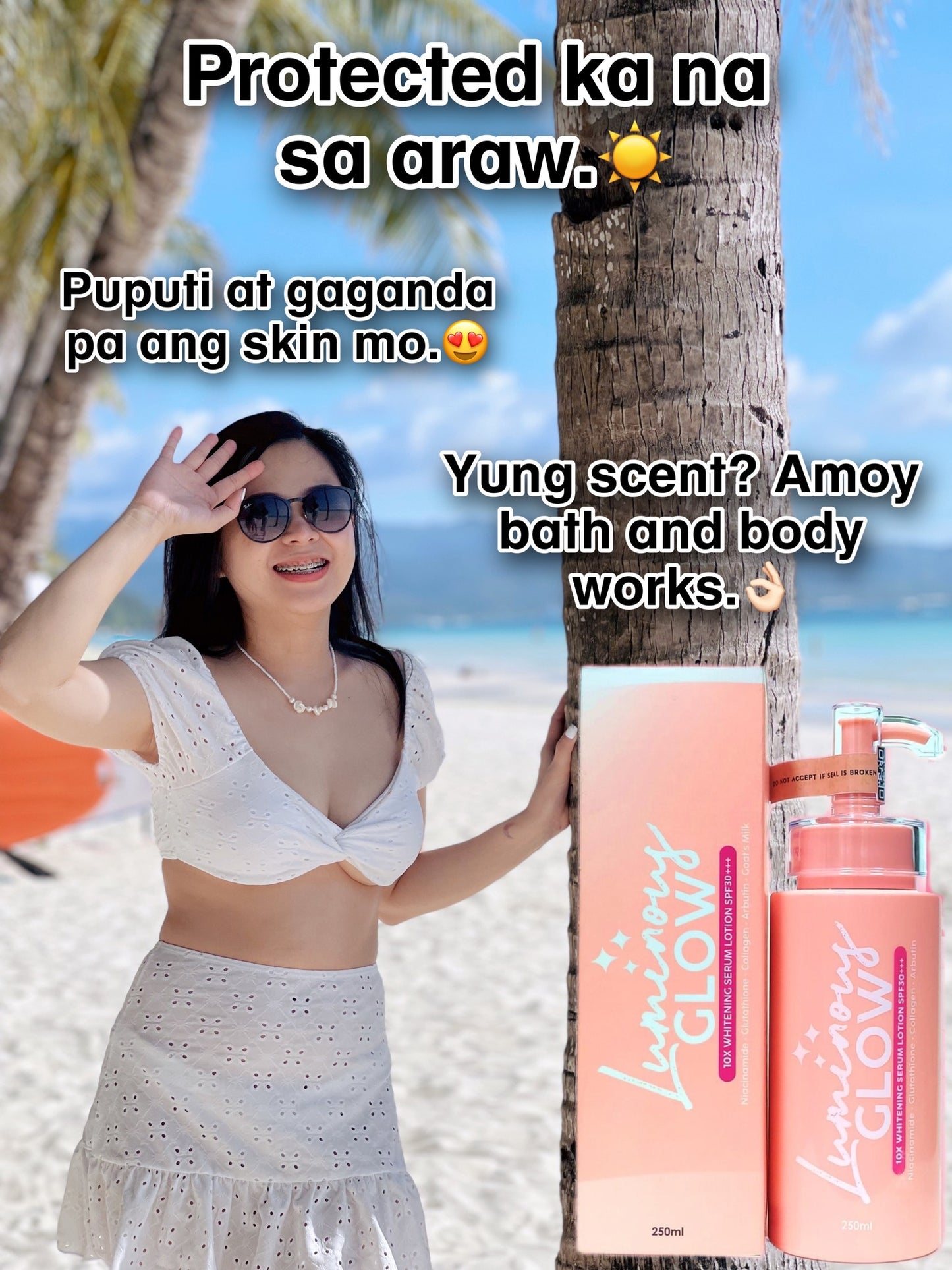 KBEAUTE LUMINOUS GLOW WHITENING SERUM LOTION SPF 30 GLUTA COLLAGEN