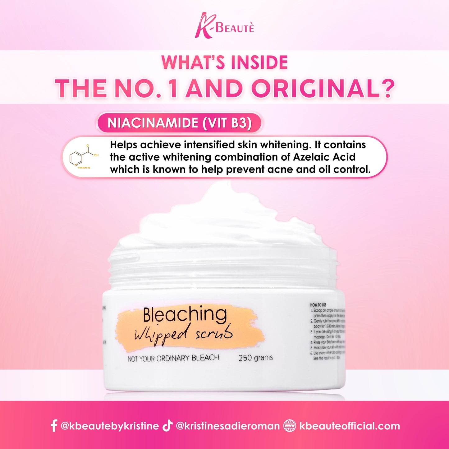K-BEAUTE BLEACHING WHIPPED SCRUB