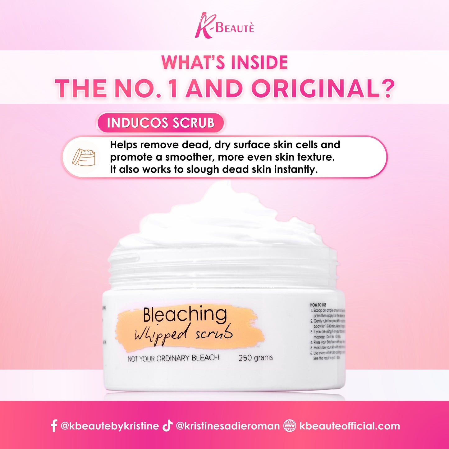 K-BEAUTE BLEACHING WHIPPED SCRUB