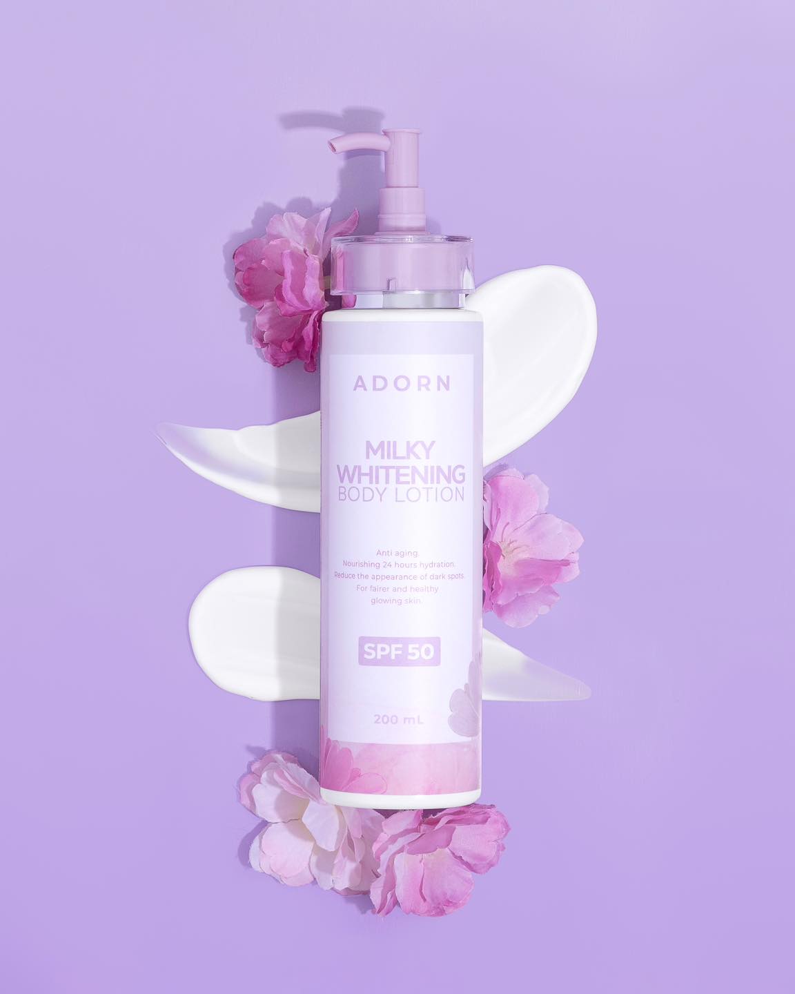 ADORN MILKY WHITENING BODY LOTION SPF50 200ML