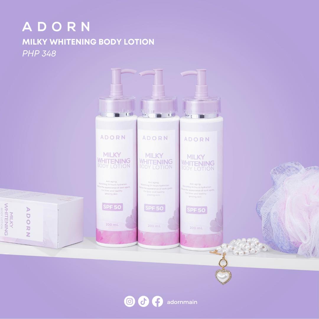 ADORN MILKY WHITENING BODY LOTION SPF50 200ML