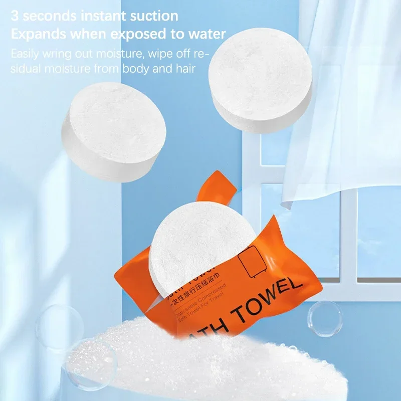 Compressed Bath Towel Skin-Friendly Disposable Thickened Large Bath Towels For Travel