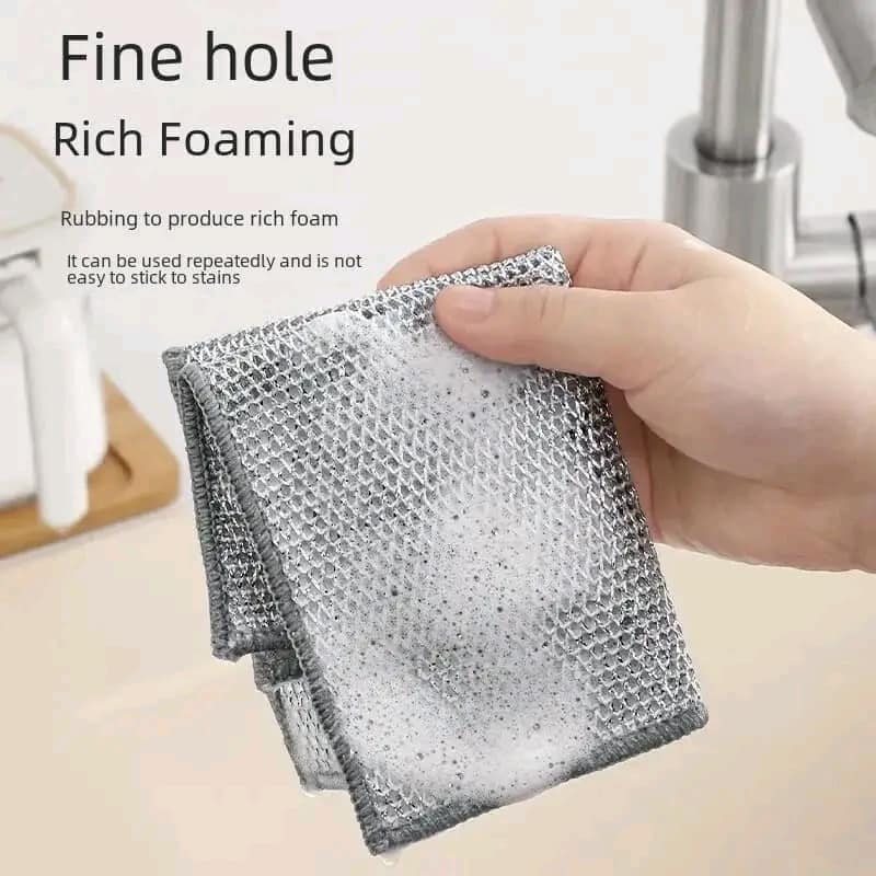 Double Sided Silver Wire Washing Cloth