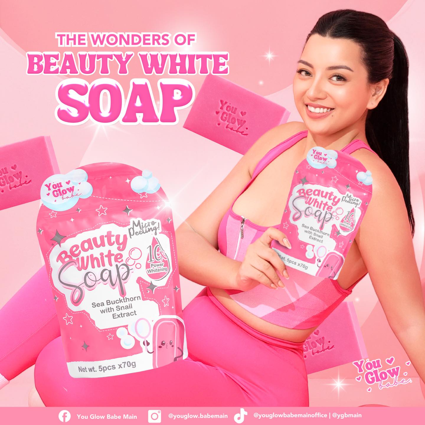 YOU GLOW BABE - BEAUTY WHITE SOAP | 10X POWER WHITENING | 5PCS PER PACK