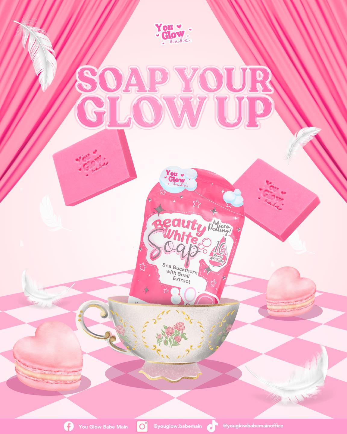 YOU GLOW BABE - BEAUTY WHITE SOAP | 10X POWER WHITENING | 5PCS PER PACK