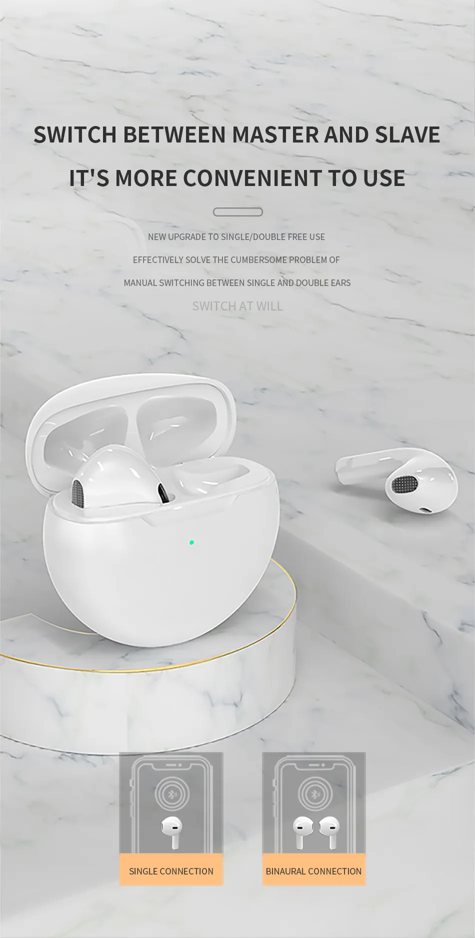 Air Pro Wireless Bluetooth Earphones Wtih Free Cartoon Case