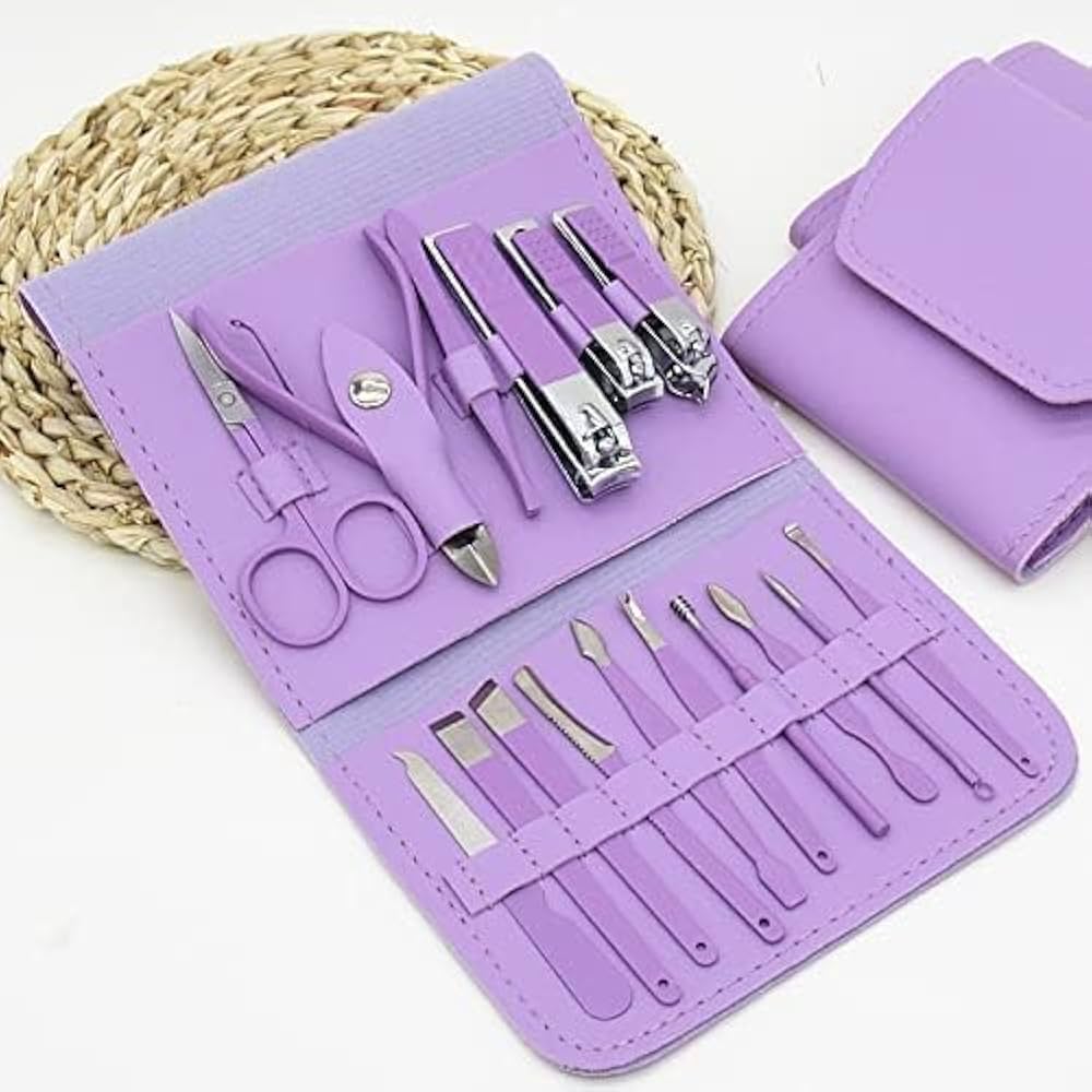 Manicure Set Nail Clipper Kit - 16 Pieces Stainless Steel Manicure Kit
