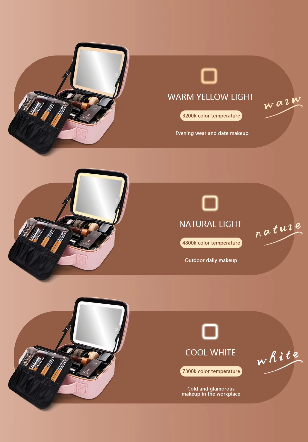 Premium Makeup Bag with LED Lights