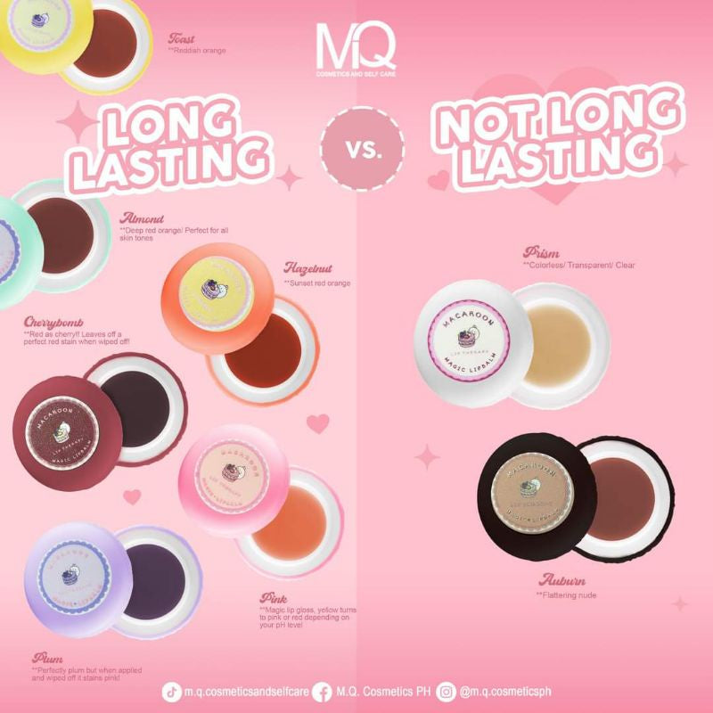 M.Q Cosmetics Macaroon Lip Therapy Long Lasting with SPATULA