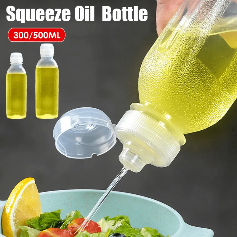 No Spill Oil Bottle Kitchen Squeeze Oil Bottles Leakproof Condiment Bottles