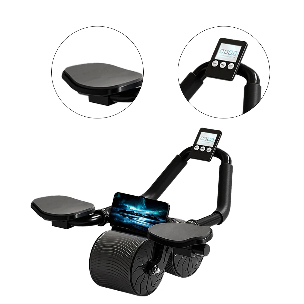 Abdomen Roller with Timer Abdominal Muscles Fitness Wheel Training