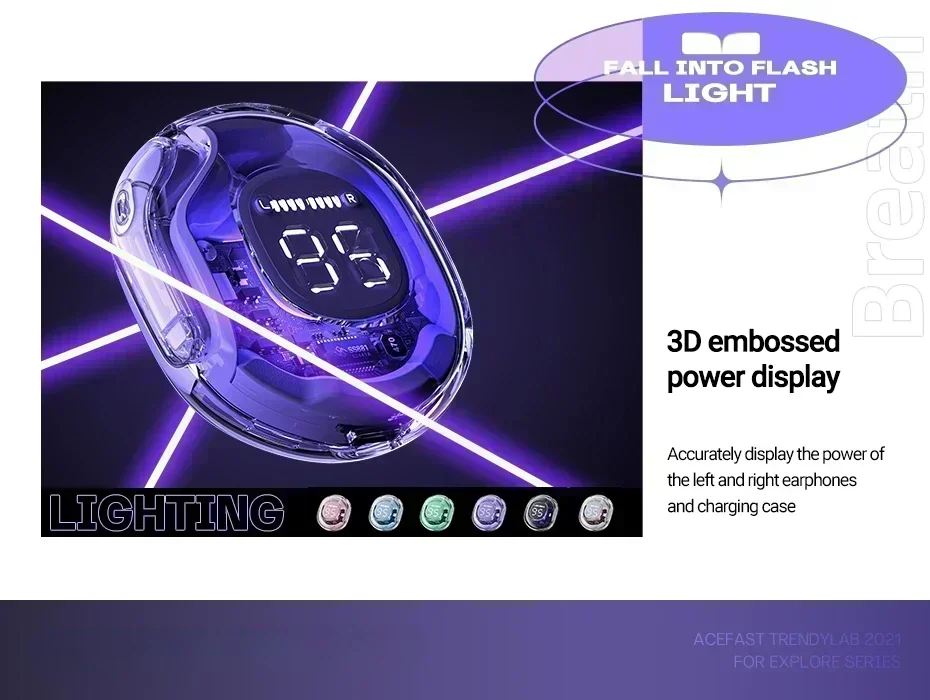 Crystal Series Wireless Earphone Bluetooth