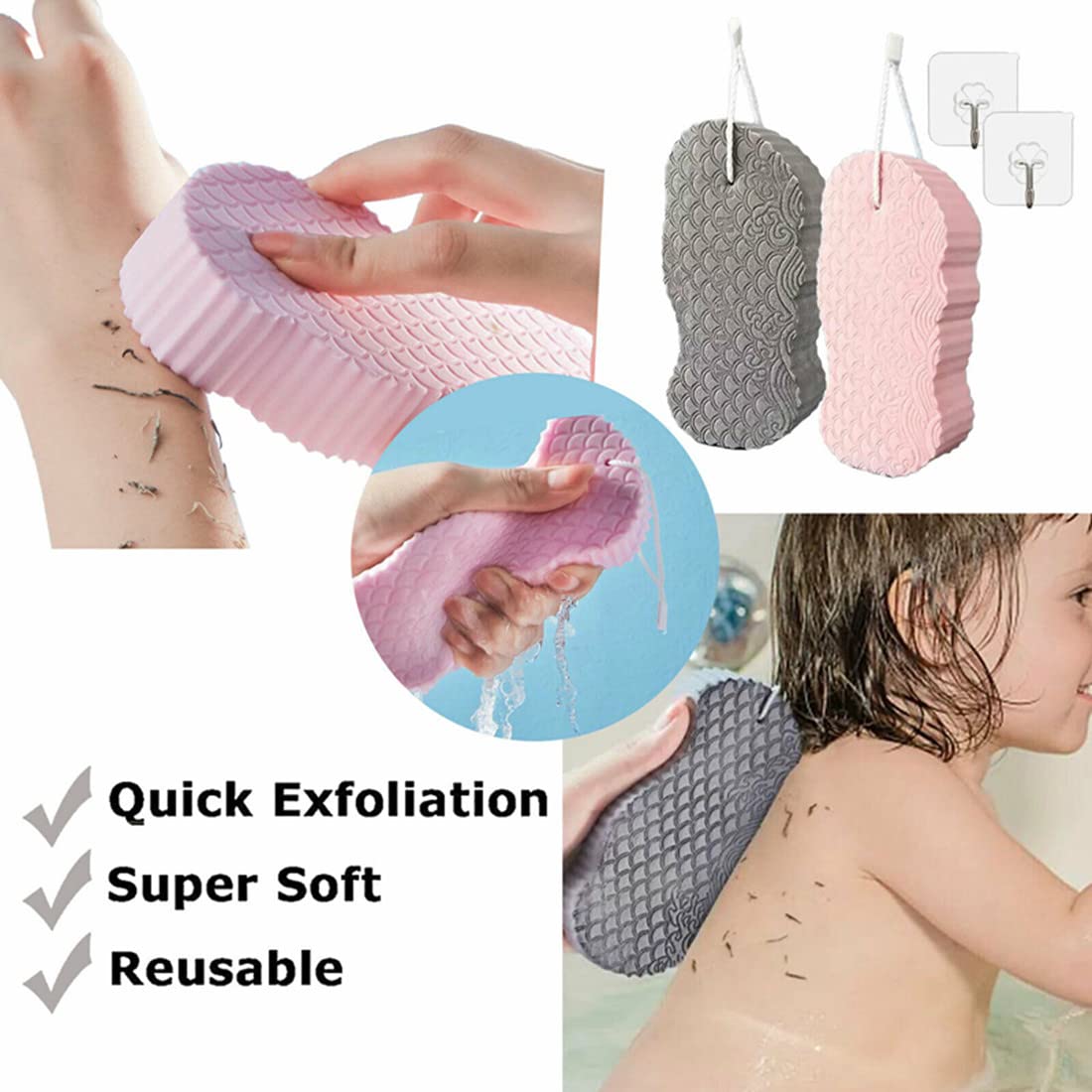 Bath Exfoliating Soft Sponge Dead Skin Remover