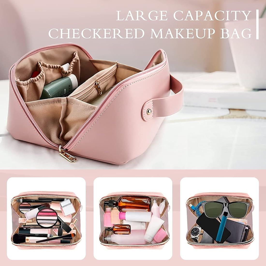 Luxury Cosmetic Travel Bag Pouch Makeup Organizer