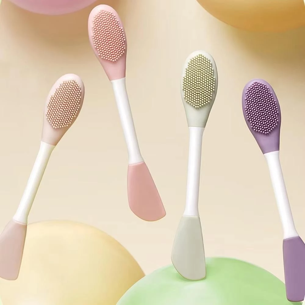 Facial Brushes Exfoliating Double Head Facial Clean Brush Silicone Skin Care Tools