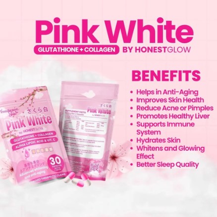 HONEST GLOW PINK WHITE CAPSULE
