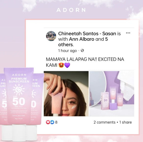 ADORN PREMIUM SUNSCREEN SPF 50 PA+++