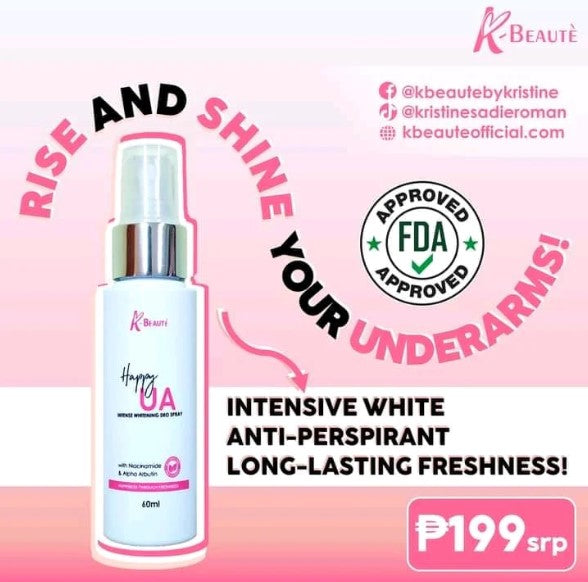 K-BEAUTÉ HAPPY UNDERARM INTENSIVE WHITENING DEO SPRAY