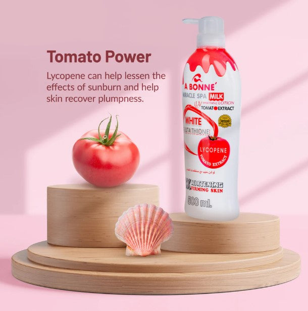 A Bonné Miracle Spa Milk Uv Whitening Lotion Tomato Extract White Glutathione | 500ML