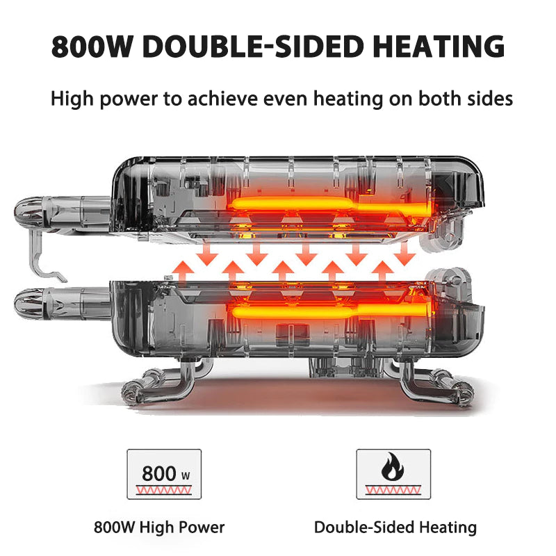 HODEKT Electric Hot Dog Maker Doughnut Sandwich Waffle Machine Breakfast Maker Double Sided Heating