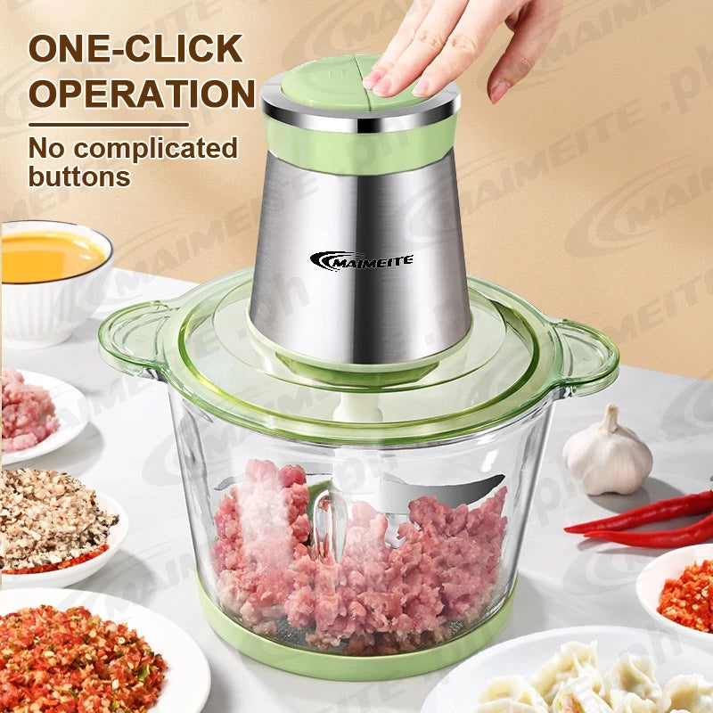 Maimeite Meat Grinder 4L/3L Multifunctional Food Processor 2-Speed AdjustmentFood Mixer Electric Meat Grinder