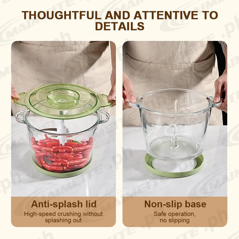 Maimeite Meat Grinder 4L/3L Multifunctional Food Processor 2-Speed AdjustmentFood Mixer Electric Meat Grinder