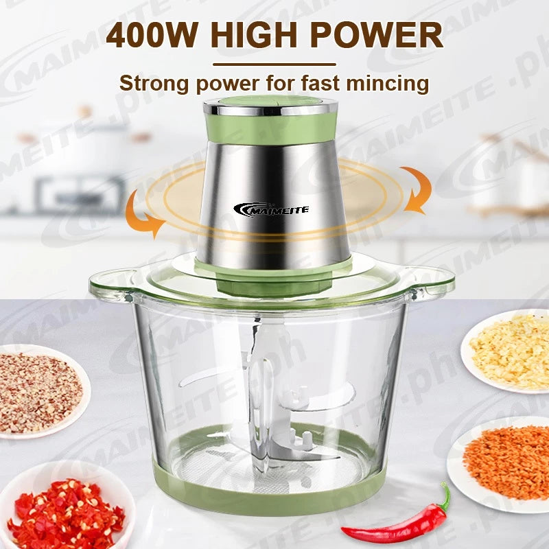Maimeite Meat Grinder 4L/3L Multifunctional Food Processor 2-Speed AdjustmentFood Mixer Electric Meat Grinder