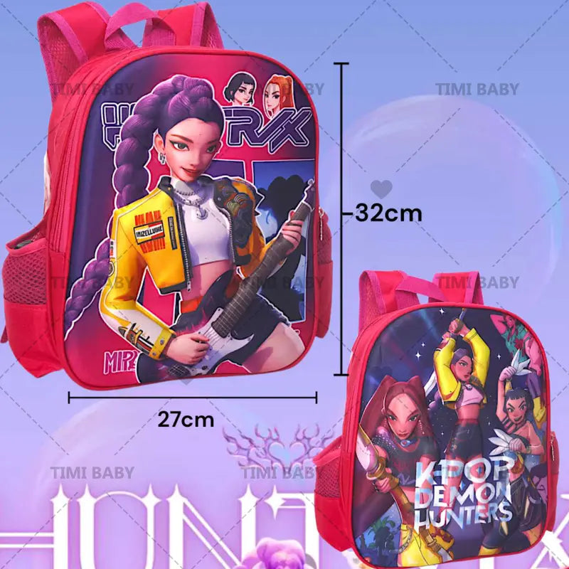 Timi Baby New 32cm K-pop hunters school Backpack for Children's