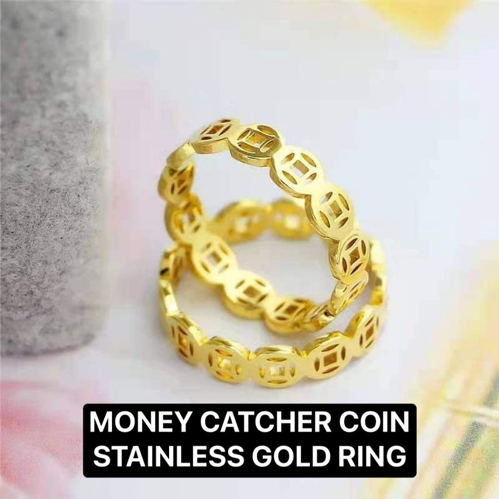LUCKY CHARM MONEY CATCHER STAINLESS CHARM RING
