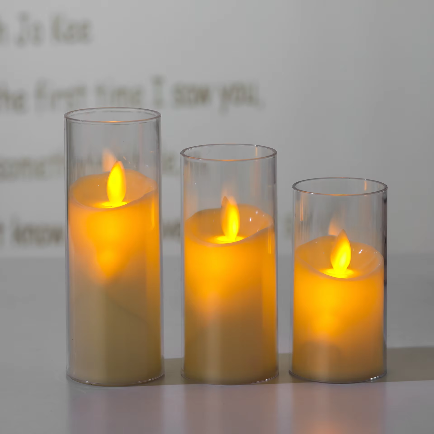 Electronic Candle Light LED Swing Simulation Glass