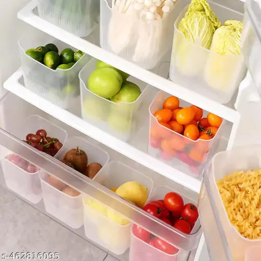 Portable Single Compartment Refrigerator Storage Box Cute Multi-Functional Design with Side Door Access for Lunch Containers