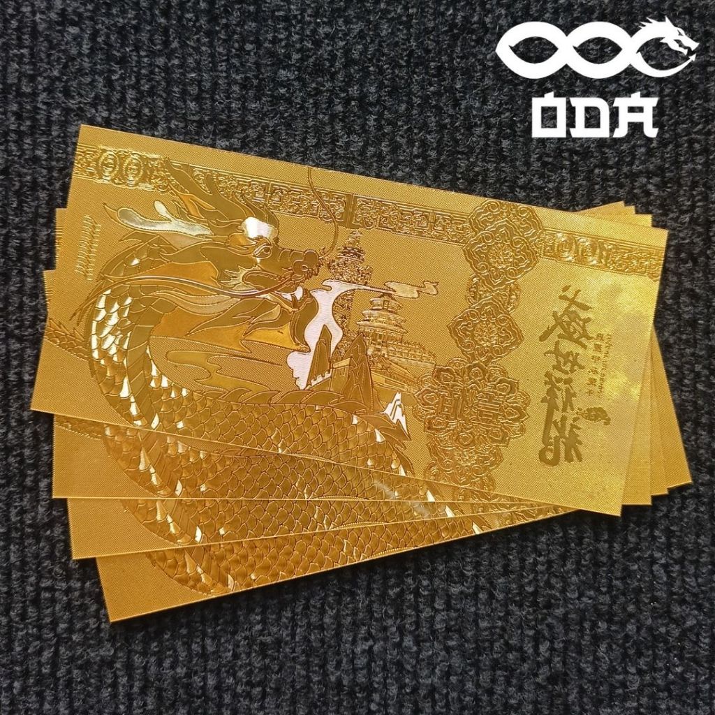 GOLD LUCKY DRAGON FOIL - GOOD LUCK CHARMS FOR MONEY