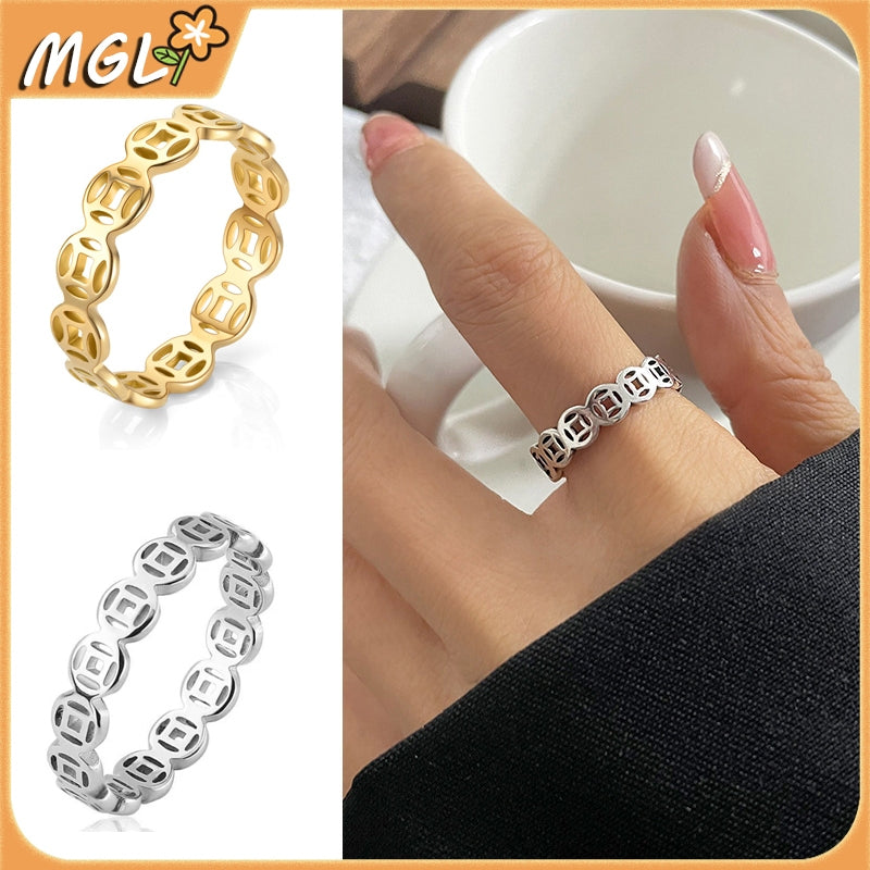 LUCKY CHARM MONEY CATCHER STAINLESS CHARM RING