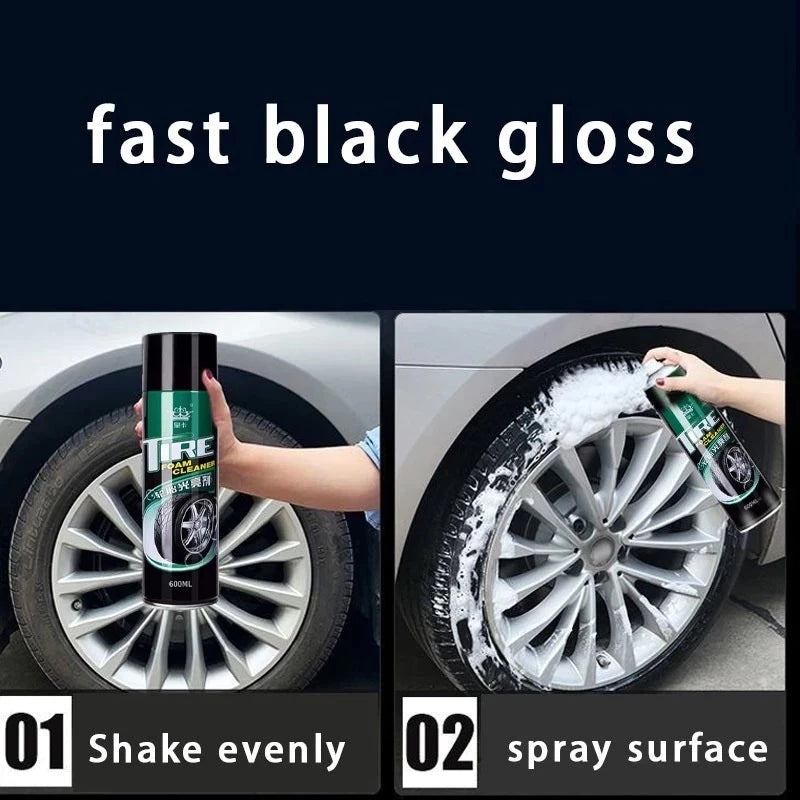 Tire Foam Cleaner Car Tire Black Retreading Maintenance Motor Tire Spray Foam Cleaner Polish