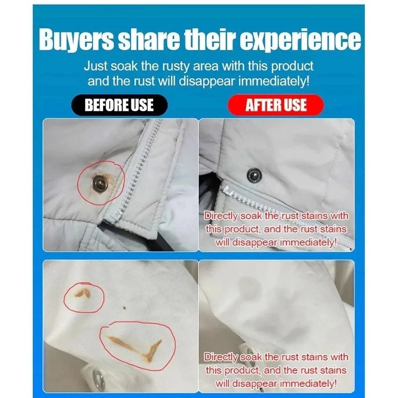 Fabric Rust Remover For Clothes Rust Stain Remover For Clothes Cleaner Drop Clothing Cleaning 80ml