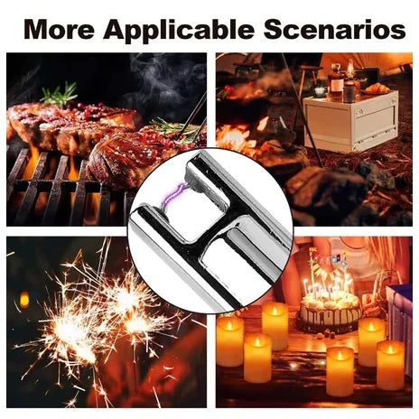 USB Electric Rechargeable Kitchen Lighter Windproof LED Plasma Arc Flameless Candle