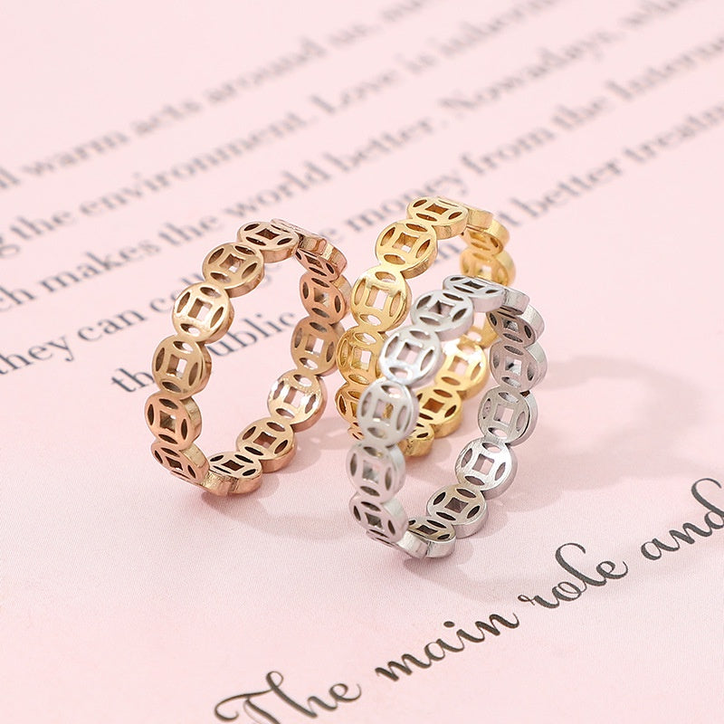 LUCKY CHARM MONEY CATCHER STAINLESS CHARM RING